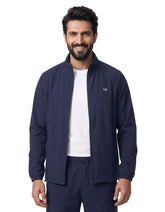 Navy Plain Performance Full Zipper