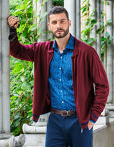 Maroon Plain Full Zipper SFA2420-2-S