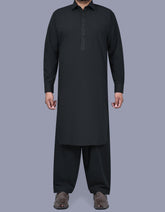 Black Plain Kameez Shalwar KS2536R-XS