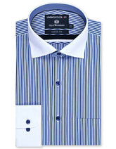 Stripe Navy Classic Fit Shirt FS2871-2RF-14.5