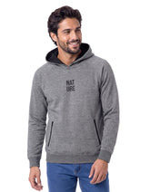 Charcoal Melange Nature Graphic Hoodie