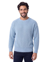 Sky Textured Crew Neck Sweater