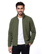 Olive Utility Windbreaker Jacket