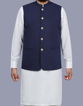 Navy Plain Waist Coat WC2616C-34