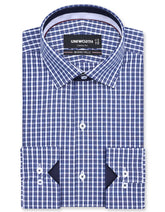 Check Navy Classic Fit Shirt FS1167RF-14.5