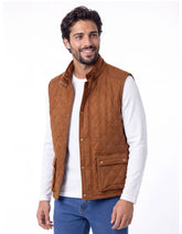 Brown Heritage Quilted Vest Jacket