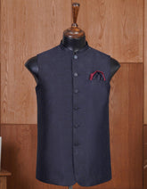Designer Waist Coat Black S 1PAJWC817-3 Uniworth Designer Waist Coat 1PAJWC817-3-S