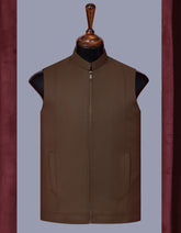Designer Waist Coat Brown S 1PAJZP836-2 Uniworth Designer Waist Coat 1PAJZP836-2-S