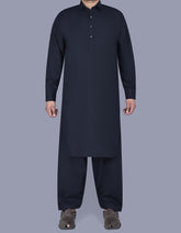 Navy Plain Kameez Shalwar KS2531S-XS