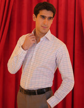 Check Blue Tailored Smart Fit Shirt FS1069SF-14.5