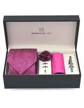 Magenta/Black Texture Men Accessories Box