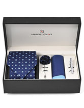 Navy Geometric Men Accessories Box