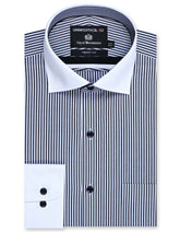 Stripe Black Tailored Smart Fit Shirt FS2874-1SF-14.5