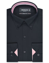Plain Black Classic Fit Shirt FS1407-4RF-14.5