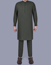 L Charcoal Texture Kurta Pajama KP2402-2-XS