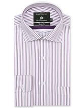 Stripe White/Purple Classic Fit Shirt FS2733RF-14.5