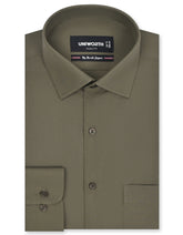 Plain Army Green Tailored Smart Fit Shirt FS1657-2SF-14.5
