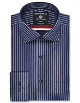 Stripe Navy Tailored Smart Fit Shirt FS2887-1SF-14.5