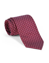 Maroon Geometric Tie