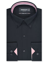 Plain Black Tailored Smart Fit Shirt FS1407-4SF-14.5