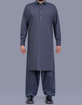Grey Plain Kameez Shalwar KS2639S-XS