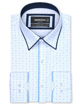 Printed White Tailored Smart Fit Shirt FS843SF-14.5