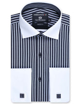 Stripe Black Tailored Smart Fit Shirt FS2882-2SF-14.5