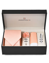 Peach Geometric Men Accessories Box