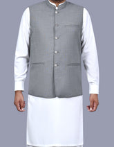 Grey Texture Waist Coat WC2516-4S-34
