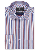 Stripe Maroon Tailored Smart Fit Shirt FS2878-2SF-14.5