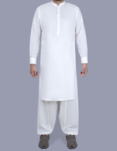 Off White Plain Kameez Shalwar KS2516-4R-XS