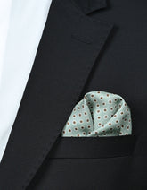 C Green Dotted Pocket Square