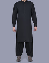 Black Plain Kameez Shalwar KS2516-1R-XS