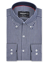 Stripe Navy Classic Fit Shirt FS2823RF-14.5
