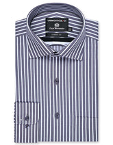 Stripe Grey Classic Fit Shirt FS2884-1RF-14.5