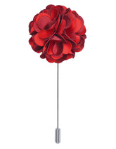 Maroon Floral Coat Lapel Pin