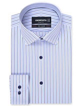Stripe Blue Tailored Smart Fit Shirt FS2856-1SF-14.5