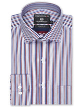 Stripe Maroon Classic Fit Shirt FS2878-2RF-14.5