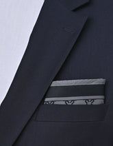 Grey Geometric Pocket Square