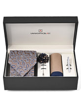 Navy Paisley Men Accessories Box