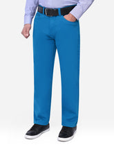 Teal Straight Fit Denim