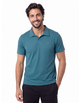 Teal Plain Gym Polo