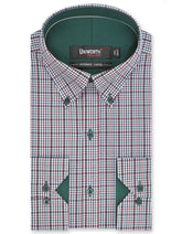 Check Green/Maroon Classic Fit Shirt FS1064RF-14.5