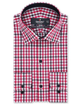 Check Maroon Classic Fit Shirt FS1087RF-14.5
