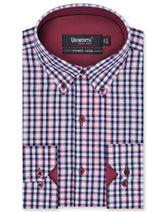 Check Navy Tailored Smart Fit Shirt FS1093SF-14.5