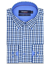 Check Blue Tailored Smart Fit Shirt FS1094SF-14.5