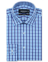 Check Royal Blue Tailored Smart Fit Shirt FS1118SF-14.5
