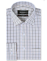 Check Beige Tailored Smart Fit Shirt FS1123SF-14.5
