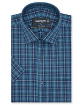 Check Turquoise Smart Fit Shirt FS1135SH-14.5