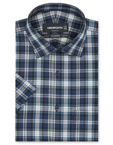 Check Navy Smart Fit Shirt FS1149SH-14.5